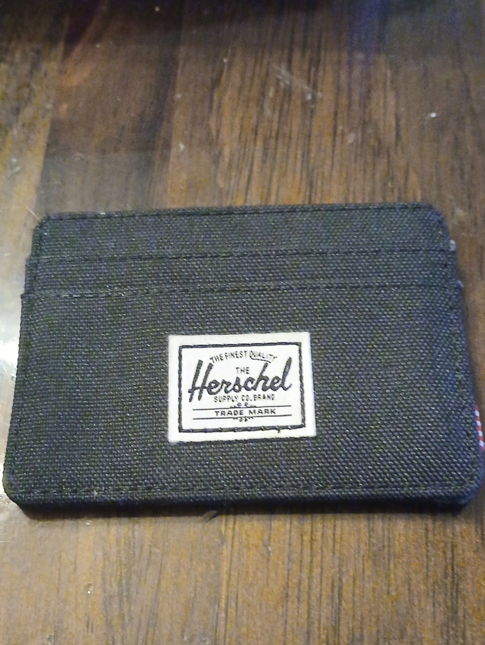 Herschel Supply Company Black Card Sleeve with Logo Patch